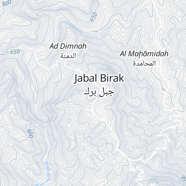 Map of Jabal Birak
