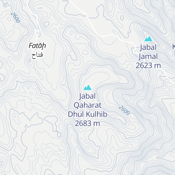 Map of Jabal Qaharat Dhul Kulhib