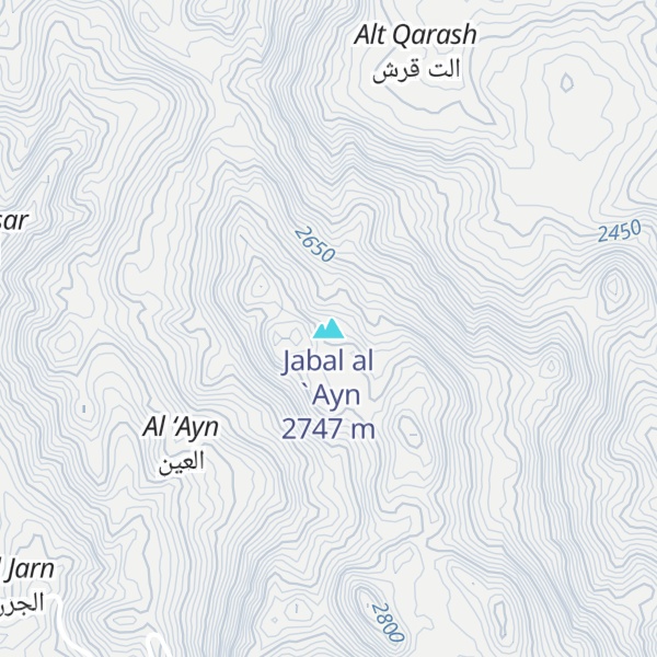 Map of Jabal al `Ayn