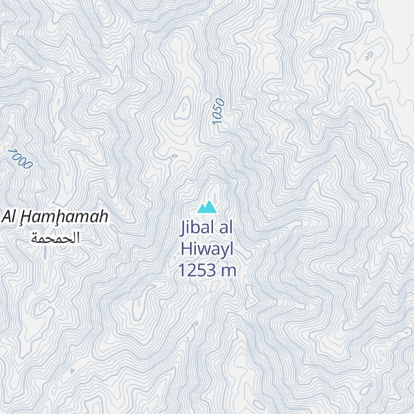 Map of Jibal al Hiwayl