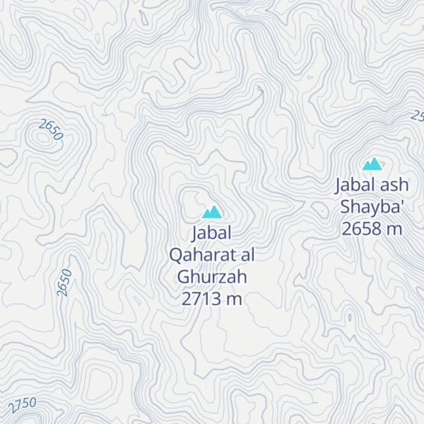 Map of Jabal Qaharat al Ghurzah