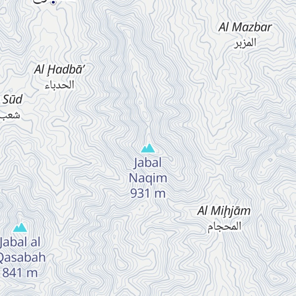 Map of Jabal Naqim