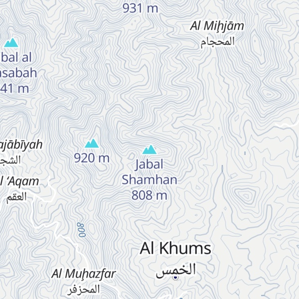 Map of Jabal Shamhan