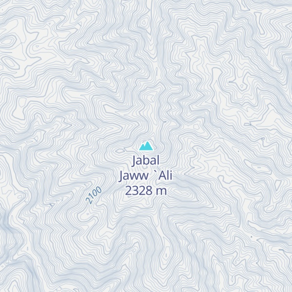 Map of Jabal Jaww `Ali