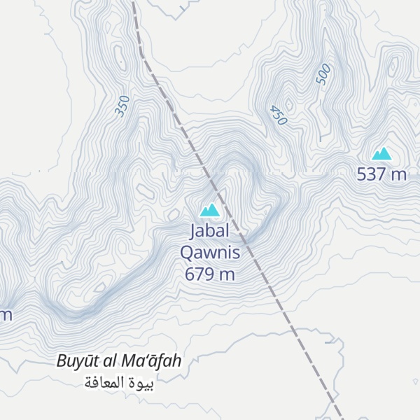 Map of Jabal Qawnis