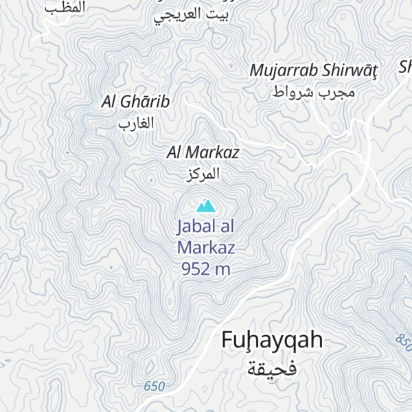 Map of Jabal al Markaz
