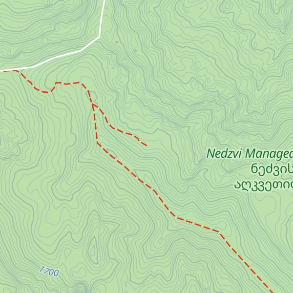 Map of Gvirgvina touristic shelter