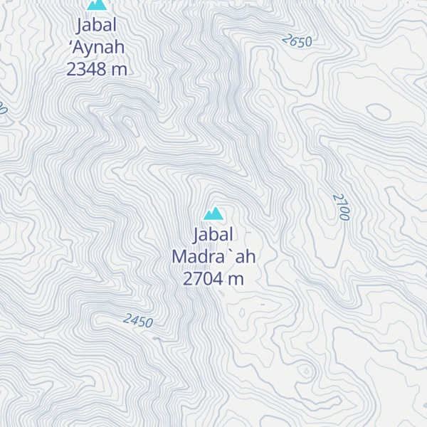 Map of Jabal Madra`ah