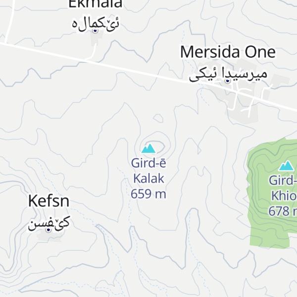 Map of Gird-ē Kalak