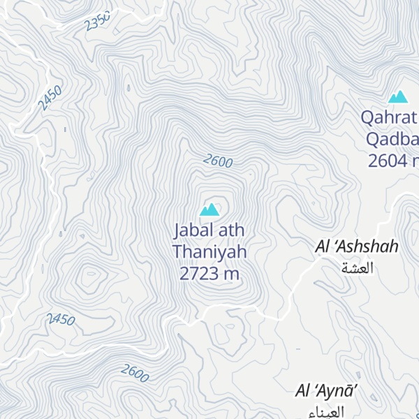 Map of Jabal ath Thaniyah