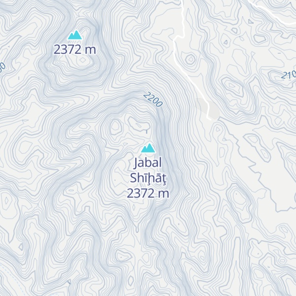 Map of Jabal Shīḩāţ