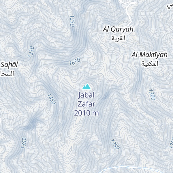Map of Jabal Zafar