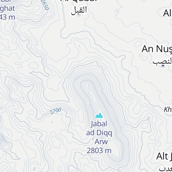 Map of Jabal `Arw