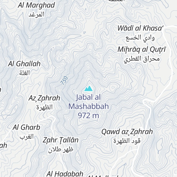 Map of Jabal al Mashabbah