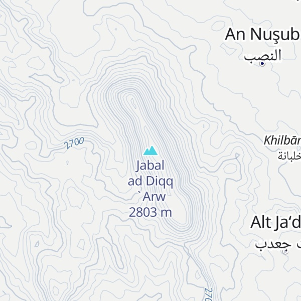 Map of Jabal ad Diqq `Arw