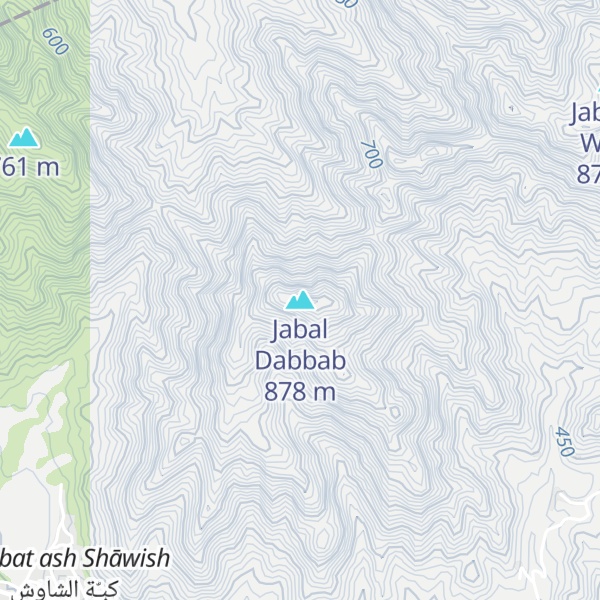 Map of Jabal Dabbab