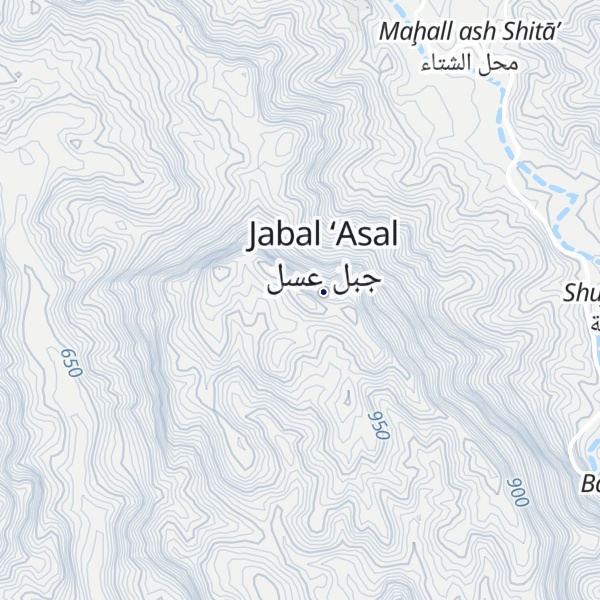Map of Jabal `Asal