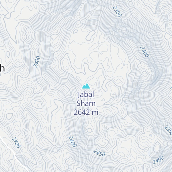 Map of Jabal Sham