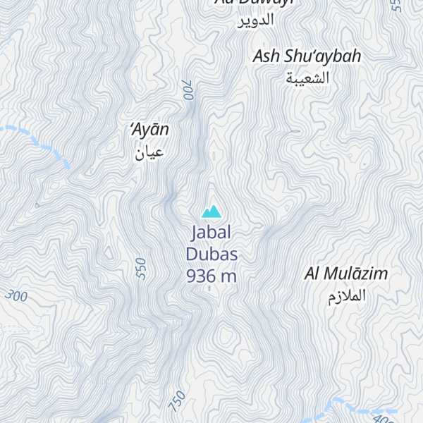 Map of Jabal Dubas