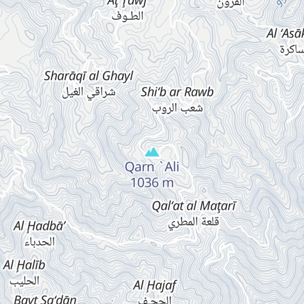 Map of Qarn `Ali