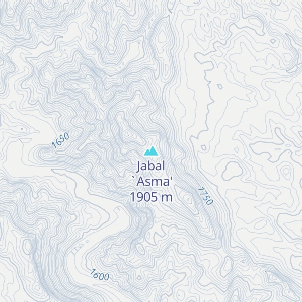 Map of Jabal `Asma'
