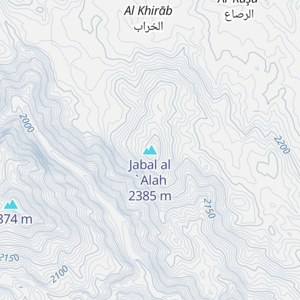 Map of Jabal al `Alah
