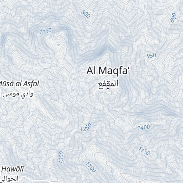 Map of Jabal al Maqfa`