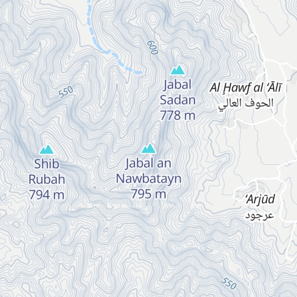 Map of Jabal an Nawbatayn