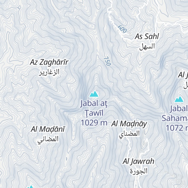 Map of Jabal aţ Ţawīl