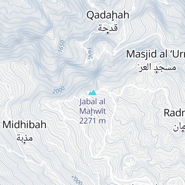 Map of Jabal al Maḩwīt
