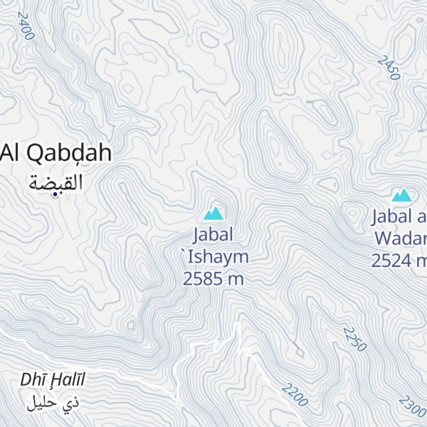 Map of Jabal `Ishaym