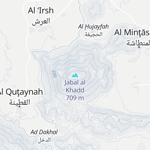 Map of Jabal al Khadd