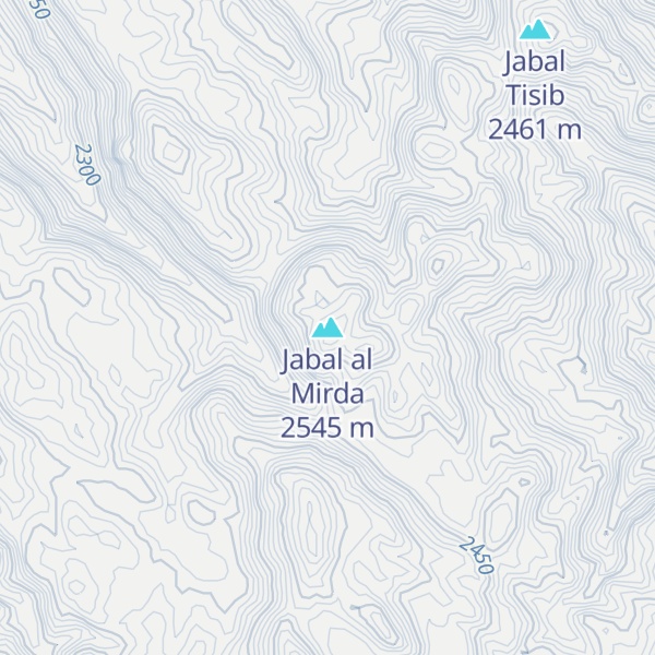 Map of Jabal al Mirda