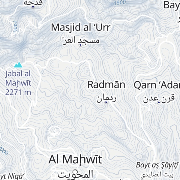 Map of Jabal Radman