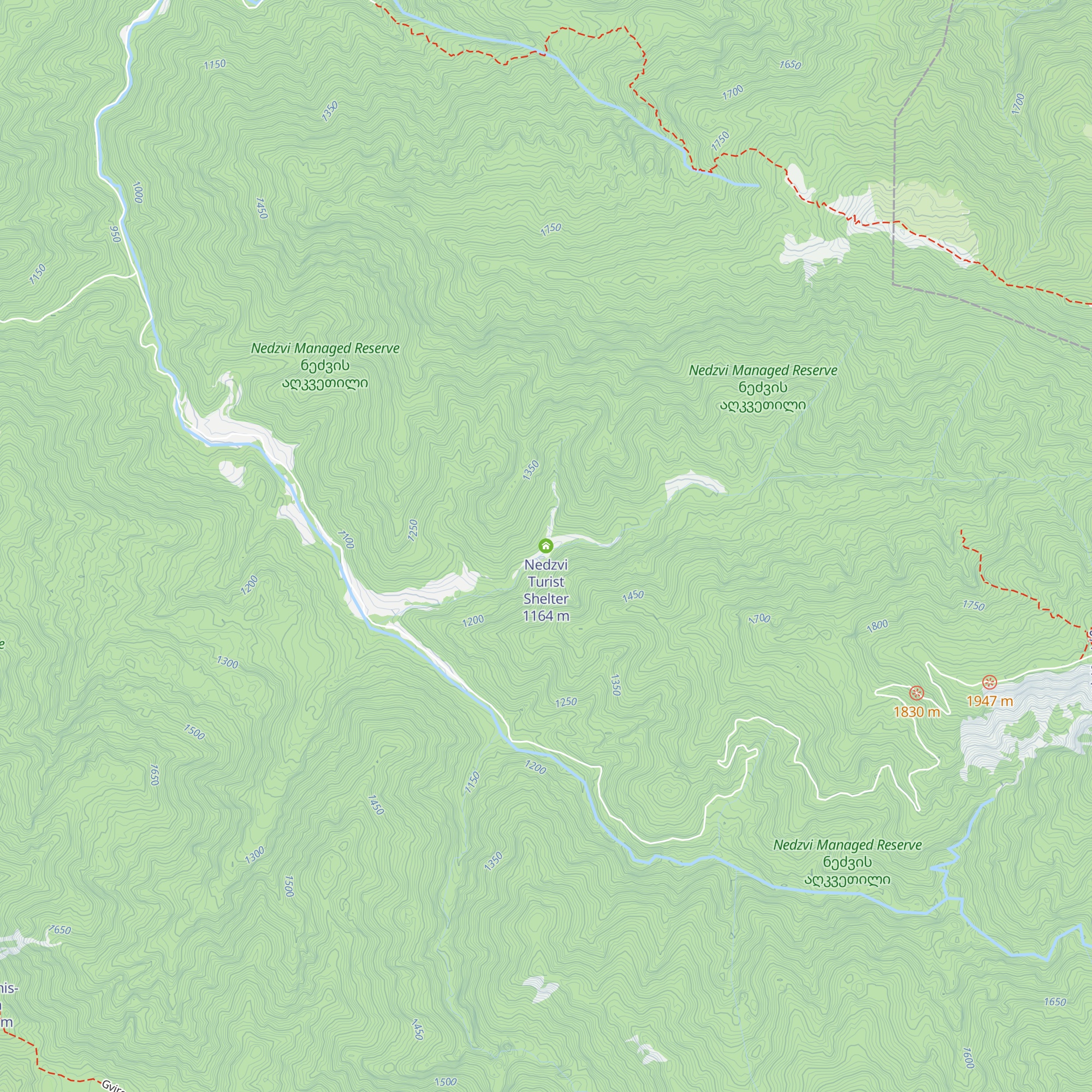 Nedzvi Turist Shelter map