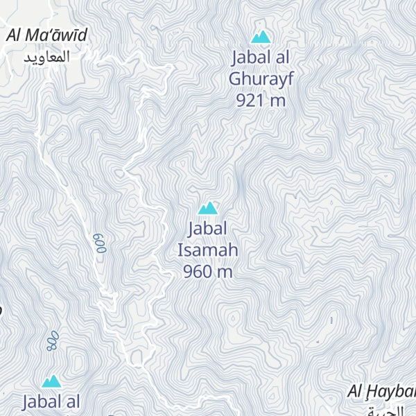 Map of Jabal Isamah