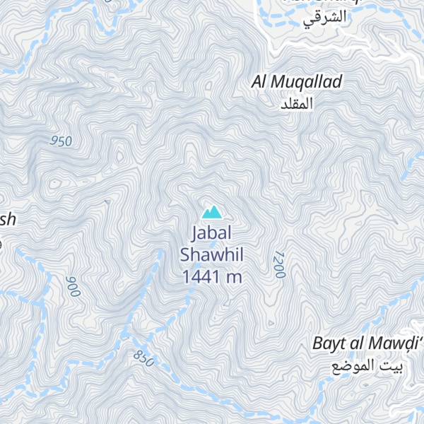 Map of Jabal Shawhil