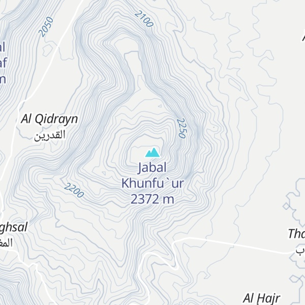 Map of Jabal Khunfu`ur