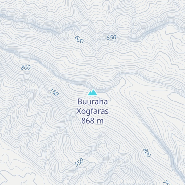 Map of Buuraha Xogfaras