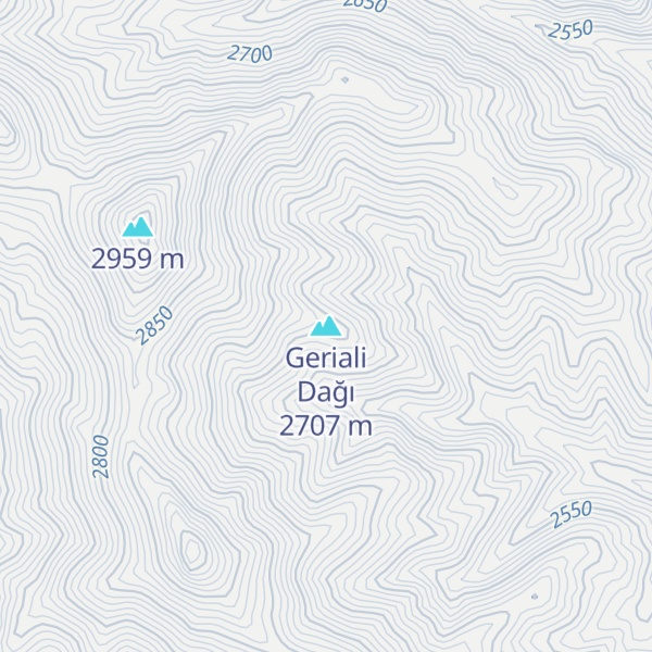 Map of Geriali Dağı