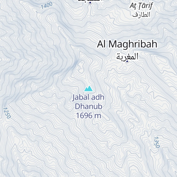 Map of Jabal adh Dhanub