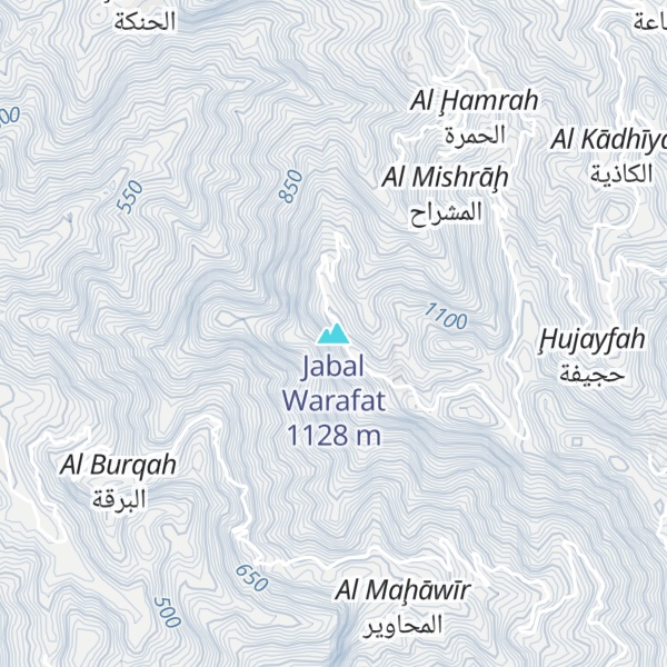 Map of Jabal Warafat