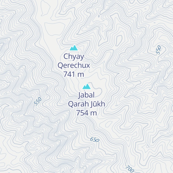 Map of Jabal Qarah Jūkh