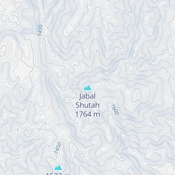 Map of Jabal Shutah
