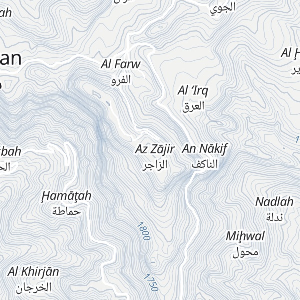 Map of Jabal Shamsān