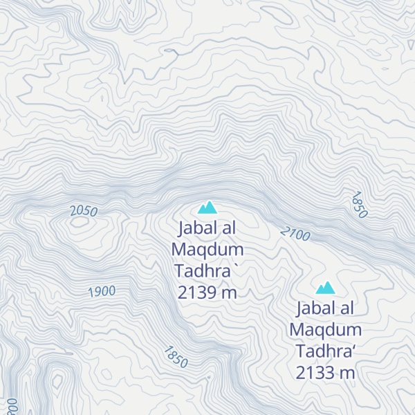 Map of Jabal al Maqdum Tadhra`