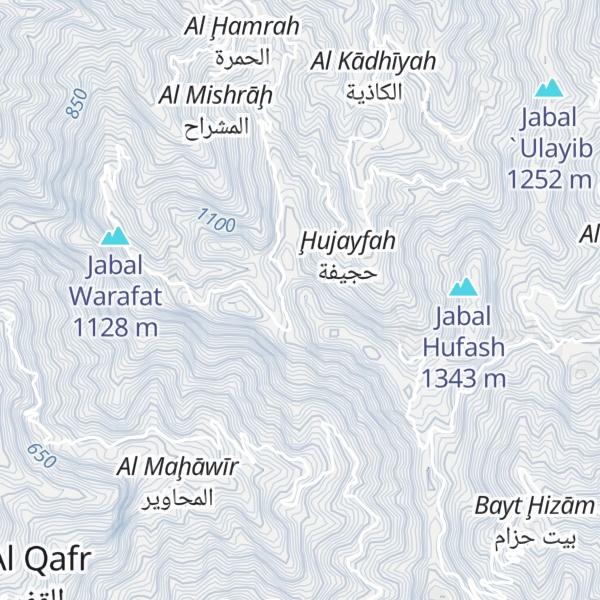 Map of Jabal al Khaḑrā’