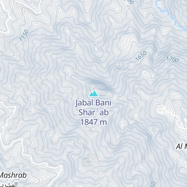 Map of Jabal Bani Shar`ab