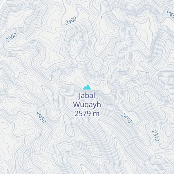 Map of Jabal Wuqayh