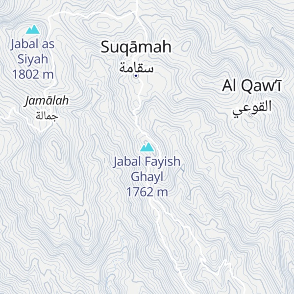 Map of Jabal Fayish Ghayl